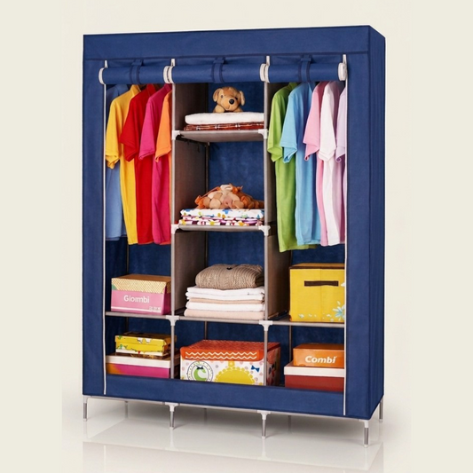 Armoire Garde-robe Portable Multi-Rangement / خزانة ملابس محمولة متعددة الرفوف