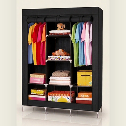 Armoire Garde-robe Portable Multi-Rangement / خزانة ملابس محمولة متعددة الرفوف
