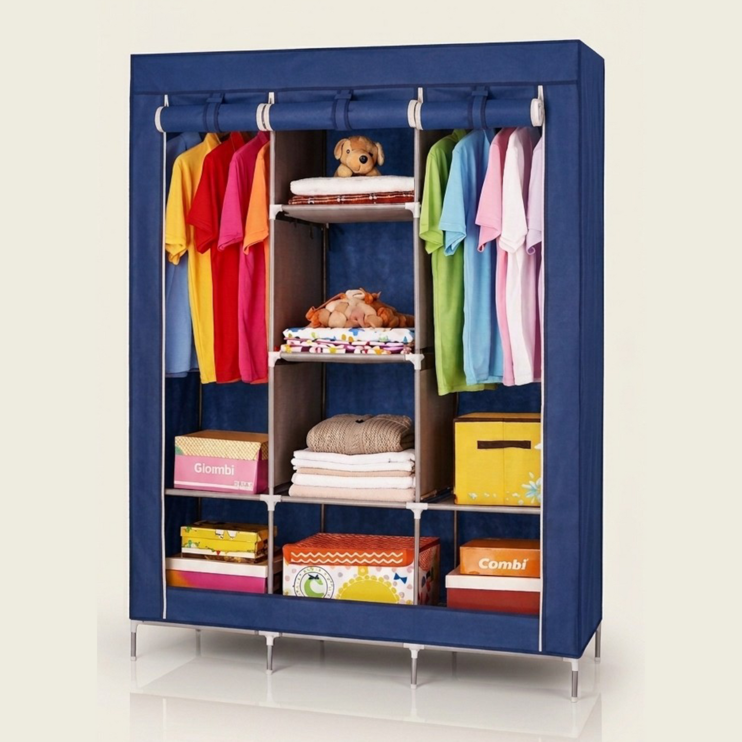 Armoire Garde-robe Portable Multi-Rangement / خزانة ملابس محمولة متعددة الرفوف
