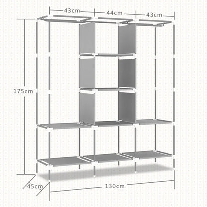 Armoire Garde-robe Portable Multi-Rangement / خزانة ملابس محمولة متعددة الرفوف