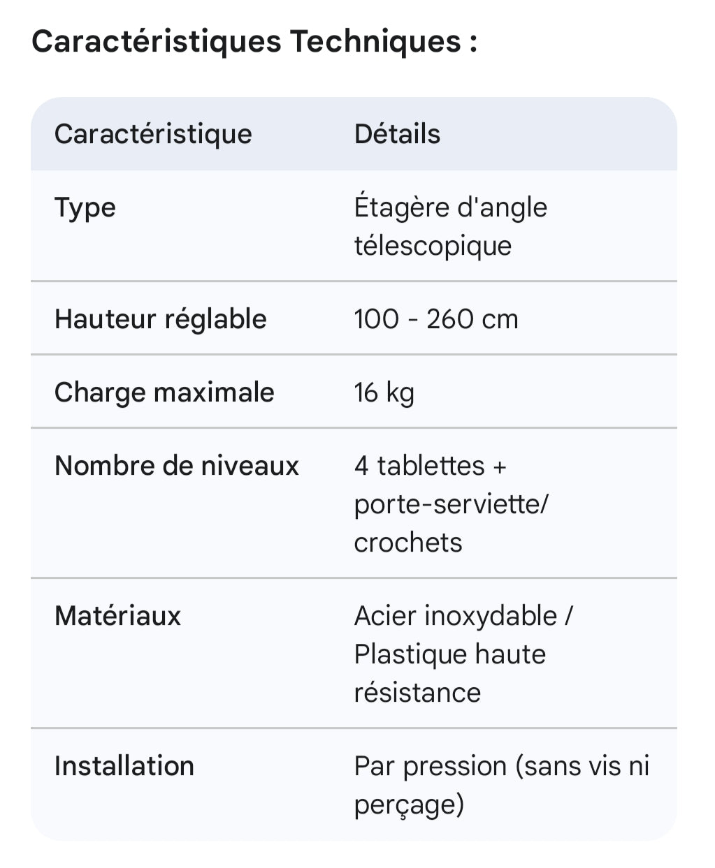 Étagère d'angle - Multi Corner Shelf